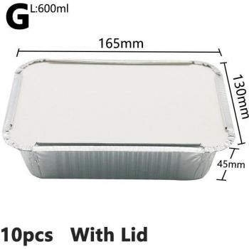 10-Stück Einweg-Backpapier Lunchbox – Rechteckig