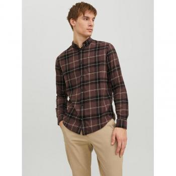 Jack&Jones Herren Hemd 12235982 Slim Fit Braun