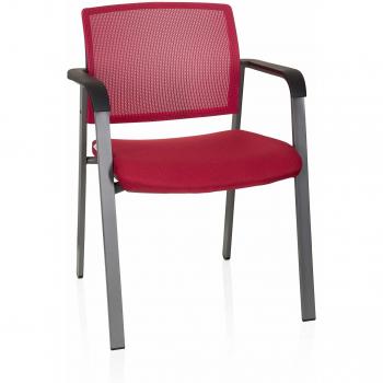 Chaise de conférence hjh OFFICE MEET Rouge