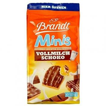 Vollmilchsüßer Zwieback Brandt – Mini Schokolade (125 g)