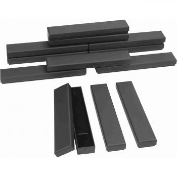 Set di Scatole Kurtzy per Bomboniere – Nera, 21x4x2 cm, con Coperchio e Schiuma (12 unità)