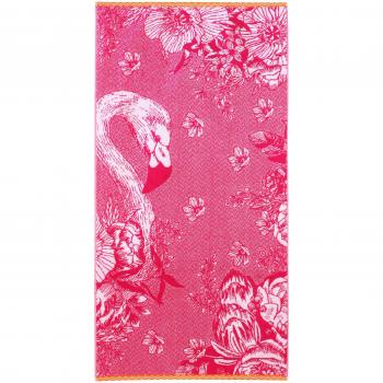 Copertura di spiaggia in spugna Flamingo 75x150 cm tonalità rosa scintillante