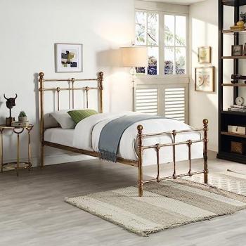 Classic Bayford Metal Bed Frame featuring 15 cm Comfort Foam Mattress