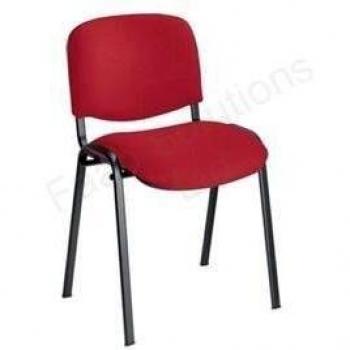 ISO ISOBLACKWINE Stacking Chair Without Arms Fabric Frame