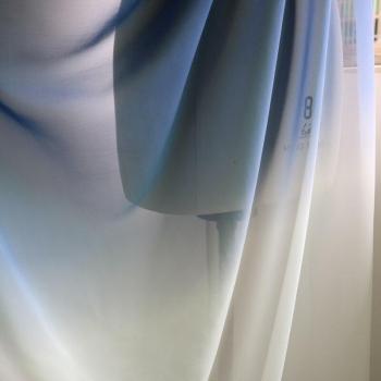 100cm x 148cm Navy-White Sheer Chiffon Fabric for Dance Attire