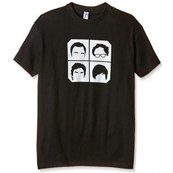 Blanco y Negro Bang Theory Camiseta S