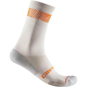 Calze Bicicletta Castelli Unlimited 18 Bianco Argento Ruggine
