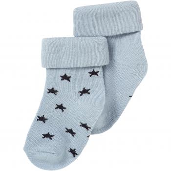 Noppies Baby-Jungen B Strümpfe 2pck Napoli-67376, Grau (Grey Blue C134), Neugeboren (Herstellergröße: 3M-6M)