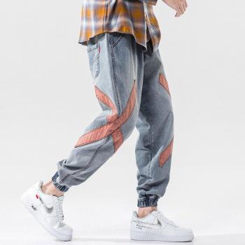 IiDossan Men's Red Printed HipHop Jeans