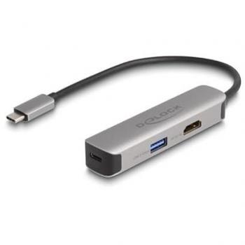 4K 60Hz USB-C to HDMI Adapter with USB-A and USB-C
