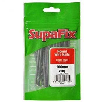 SupaFix 100mm Round Wire Nails 250g