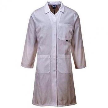 Portwest LW63WHRXXS Standard Ladies Coat, Regular, Size: 2X-Small, White