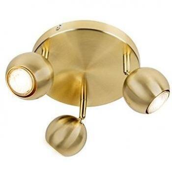 Faretto tondo ottone 3 luci