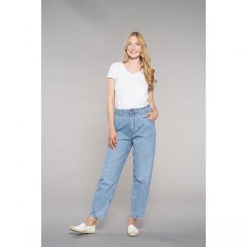 Balloon‑Jeans Feuervogel mit High Waist und Hemp Denim