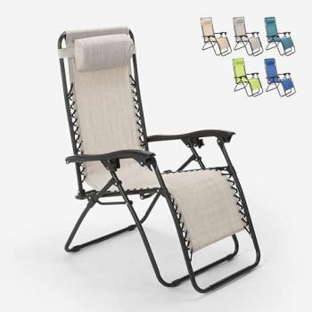 Sedia sdraio multiposizione Emily Zero Gravity colore grigio
