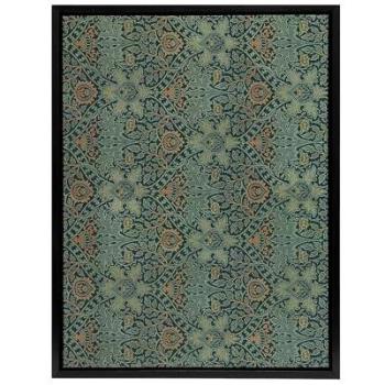 Blue Ispahan Textile Canvas – 12x16 Frame