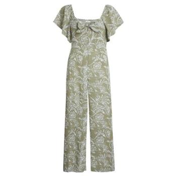 Vestido todo en verde “Kesia” con tonos pastel