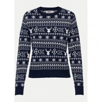 ONLY Festlicher Pullover 15327601 Dunkelblau Regular Fit