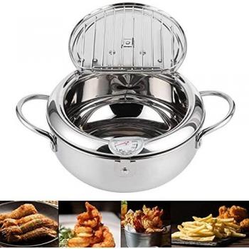 Utensile da Cucina con Termometro e Fornello a Induzione Compatibile per Gas e Forni a Induzione(L-24cm)