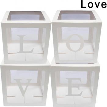 Cajas de Globo Navideño HFing (4 Unidades) – Ideal para Baby Shower y Decoración Festiva