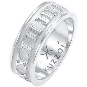 KUZZOI Anello Argento Classico