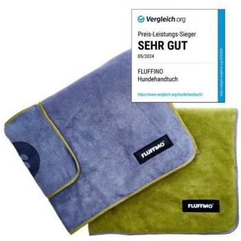 Towel Set Fluffino 120x70 x 90x50 – Color Gris y Verde