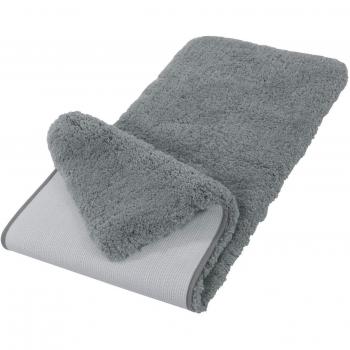 Long Non-Slip Bath Rug, Microfiber, Grey