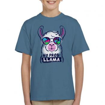 Kid’s Indigo Llama Cloud Tee