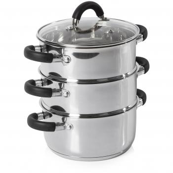 Tower 3-Tier Stainless Steel Induction Steamer Pans