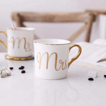 Gold‑Handle Tea & Milk Travel Mug