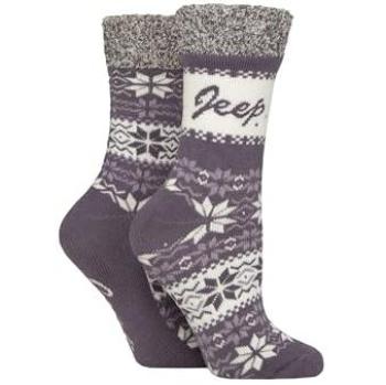 Lilac Ladies’ 2‑Pair Jeep Fairisle Soft Top Boot Socks – Gift Bundle (Size 4‑8)