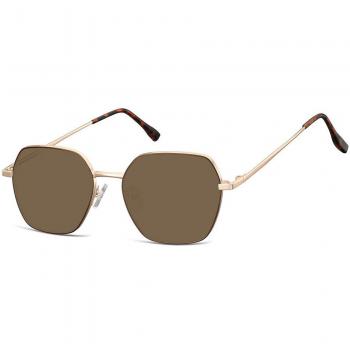 Gafas de Sol Metal Marrón Diseño Geométrico para Hombre