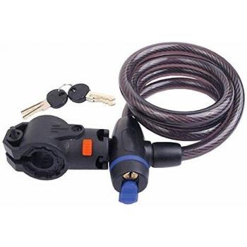Vélo serrure à câble ASL-35 1200mm câble d'acier 12mm universel noir