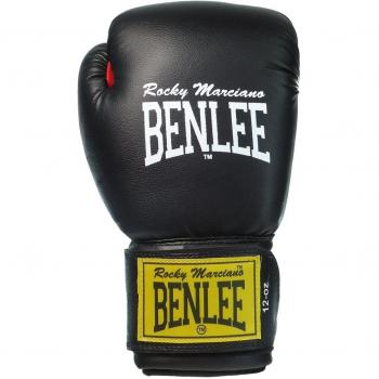 BENLEE Rocky Marciano Leder Boxhandschuh Fighter, Schwarz/Rot