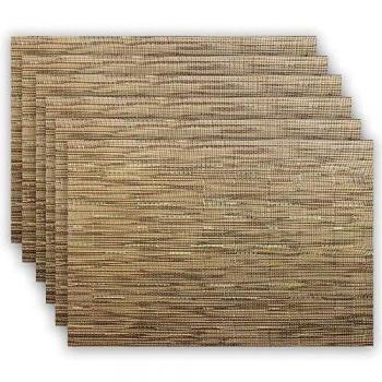 ZhengYue Brown Vinyl Placemats and Coasters Set of 6