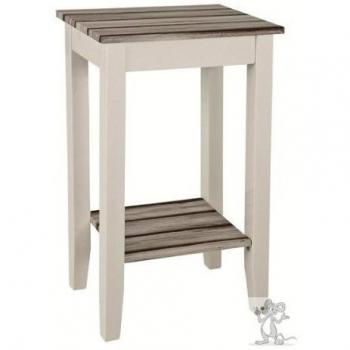 Table d'appoint HAKU blanc/maritimo en décor pin