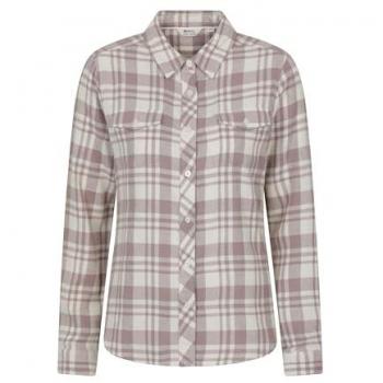 Willow-Flanellshirt für Damen – Beige, rauchiges Finish