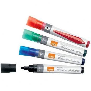 Nobo Boardmarker Set, 10 Stück, verschiedene Farben, 4 mm Spitze