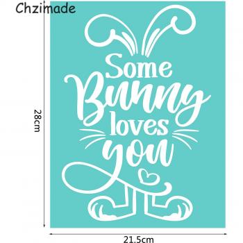Chzimade DIY Easter Stencils for T-Shirts and Handbags
