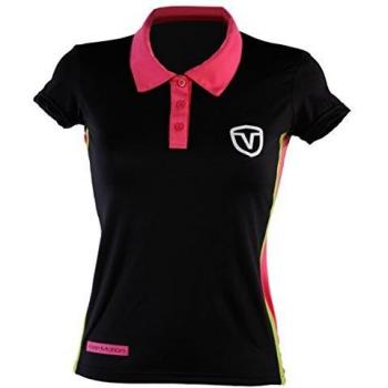 Polo Columns VAIRO para Mujer (Negro, M)
