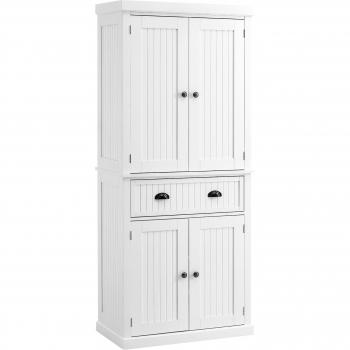 HOMCOM Traditional Freestanding Kitchen Cupboard Storage Cabinet