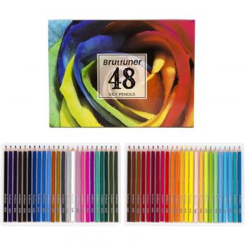 Crayons de couleur 48 couleurs en boîte réutilisable