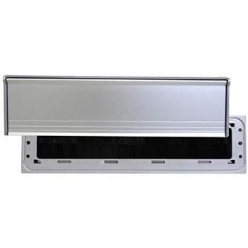 Exitex In‑House Letterbox with Flap – Satin Anodised Aluminium