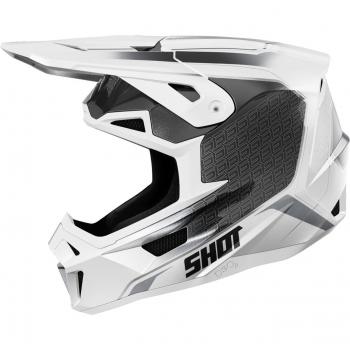 Shot Lite Challenger Casque de motocross Noir Blanc taille : 2XL