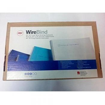 GBC WireBind Binding Wires 3:1 No.6 9.5mm A4 Black Pack of 100