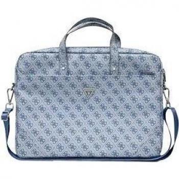 Borsa per Laptop 16” Blu Saffiano con Logo