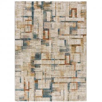 Atticgo Alfombra con diseño abstracto multicolor, 133X190 cm