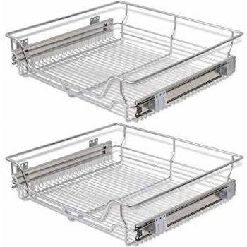VidaXL Bandejas de alambre extraíbles 2 unidades plateado 600 mm