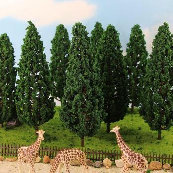10pcs 1:25 Scale Pine Trees for O Gauge Railway Layout 16cm S16060