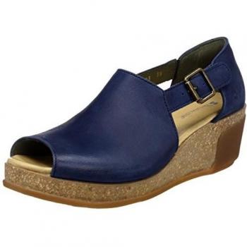 El Naturalista Women's N5003 Ocean Blue Peep Toe Sandals, Size 3 UK